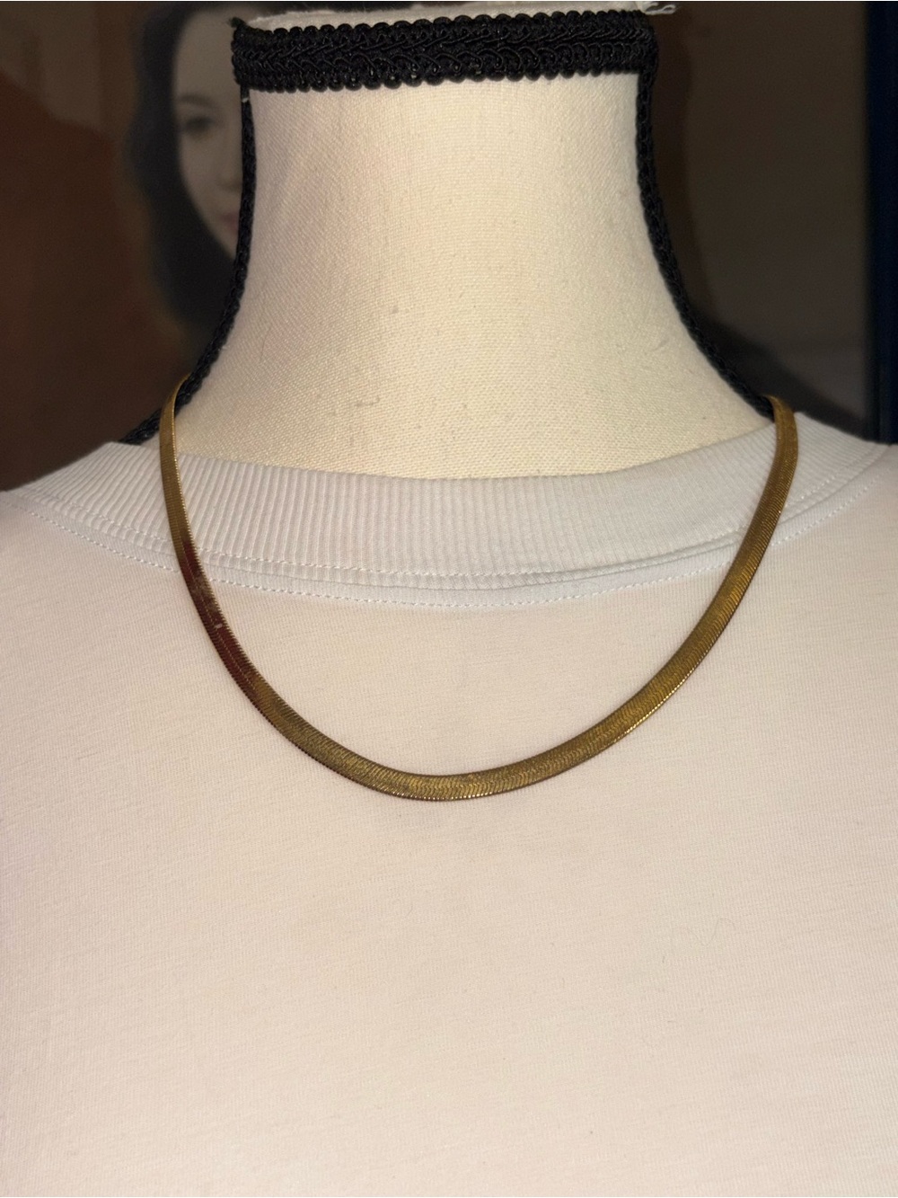 Classic Gold Herringbone Necklace - Women Jewelry